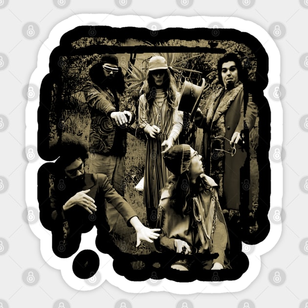 Captain Beefheart's Oddity Magics Band Nostalgia Tee Sticker by Iron Astronaut